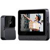 TKMARS Videocitofono Campanello 1080P Videocitofono senza fili Night VisionImpermeabile Smart,Dotato di Uno Schermo IPS da 4,3 pollici Campanello Senza Fili Da Esterno Citofono Nero