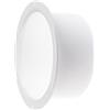 Steinberg14 Flangia di raccordo per condotto di ingresso bianca, 125 mm / 5in, flangia diritta in plastica per sistema di ventilazione