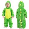 DiULi Costume invernale da dinosauro per bambine e ragazzi, pagliaccetto con cappuccio in flanella, tutina con cappuccio, tuta per bambini e bambini, con cerniera frontale a forma di dinosauro