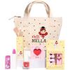 Miss Nella Set trucco e smalto per bambini, ipoallergenico, dermatologicamente testato, non tossico, in sacchetto cosmetico, sicuro e divertente