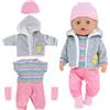 Fractoluxe 3 Pezzo Vestiti Bambole, Vestiti per Bambole per Dollbambolotto Bambina, Vestiti Bambole per Bambolotti 35-45CM, Incluso 1 Camicetta, 1 Gonne, 1 Copricapi