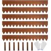 JonesHouseDeco Bordura per prato con striscia adesiva, 1 m di lunghezza x 15 cm di altezza, rivestimento a polvere marrone, in acciaio, per paesaggi e vialetti, decorazione in metallo-K649B06