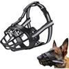 YIZWINS Museruola per Cane, Museruola Museruola Cane con Cinghie Regolabili, Museruola Antiabbaio, Museruola Cane Taglia Media, Prevenire Mordere, Abbaiare E Masticare (Nero)