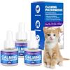SilverChry Diffusore Feromoni per Gatti, Antistress Calmante per Gatti 60 Giorni, Feromoni Gatto Ridurre l'Ansia e Lo Stress, Kit Diffusore Calmante Gatti (3 Ricariche)