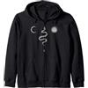 Occult Moon Snake Gothic Esoteric Grunge Occulto Moon Snake Gothic Esoteric Grunge Satan Devil Black Felpa con Cappuccio