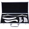 JustSun Gua Sha Set, Strumento di Massaggio in Acciaio Inossidabile IASTM Tools, per La Mobilizzazione Dei Tessuti Molli e La Riduzione del Dolore Muscolare (Set B)