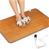 ZOYDP Tappetino Riscaldante Piedi, Tappeto Riscaldante Piedi, Tappetino Riscaldato per Piedi, Scaldapiedi Elettrico Piedi, Scalda Piedi per Ufficio A Casa 30x50cm (Marrone)