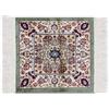 SaRani Tappeto Classico Tradizionale, Motivo Floreale, con Frange, Tessuto Viscosa, Arredo Casa (Verde, 35x35 cm)