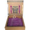 Castle Tees Scatola viola ufficiale - 25 pezzi x 65 mm viola Premium Bamboo Golf Tees Free Pitch Repair Tool, Ball Marker & Matita. Due volte la forza del bambù normale molto forte. Ottimo regalo per
