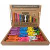 Castle Tees Original Mixed Set - 140 pezzi misti dimensioni/colori Premium Bamboo Golf Tees con strumento di riparazione del passo 0, marcatore palla e matita. Due volte la forza del bambù