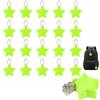HSMHLYYB Ciondolo catarifrangente di sicurezza, 20 pezzi, a forma di stella, riflettori, per bambini