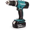 Makita Trapano avvitatore a percussione a batteria MAKITA 18 V 2 batterie 3 Ah 13 mm e custodia - DHP453SFE