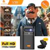 Vevshao V30 3D 4K Mini Proiettore Cinema Smart Android WiFi Portatile 1080P Home Theater Video Proiettore DLP LED con Batteria -