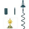 SAVITA Supporto per Puntale per Albero di Natale, Supporto per Puntale per Albero di Natale Stabilizzatore per Puntale per Albero di Natale per Tutti i Tipi di Base per Albero (Verde)