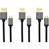 KabelDirekt - 3 x 1 m Cavo Micro-USB (USB 2.0, connettore USB-A a connettore Micro-B, per la Carica e la Sincronizzazione)