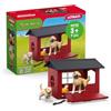 SCHLEICH FARM WORLD | Cuccia con femmina di Golden Retriever e cucciolo 42722 | Set con cuccia, 2 cani e accessori | Regalo per bambine e bambini | Giocattolo fattoria da 3 anni | 9 pezzi