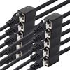 1aTTack.de 618302 Adattatore prolunga CAT7 Cat.7-1m - Cavo Ethernet Cavo di rete Lankabel 10 Gb/s cavo grezzo con presa (RJ45) Cat6a 10 pezzi - nero
