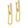 Amazon Essentials Orecchini Pave Link in Argento Sterling (precedentemente Amazon Collection)