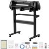 VEVOR Macchina da Taglio per Vinile, Larghezza di Alimentazione Max. 720 mm, Doppie Lame, Forza e Velocità Regolabili, Display LED, Stampante per Plotter da Taglio in Vinile con Software Signmaster