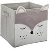 ATMOSPHERA Contenitore per bambini Volpe Atmosphera Velluto Grigio 29x29 cm