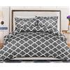 Cozyide Set Copripiumino Matrimoniale 3 Pezzi – Grigio Chiaro In Tessuto Seersucker Morbido Con Cerniera E Lacci Angolari (203x228 Cm + 2 Federe 50x66 Cm) - 4