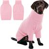 IECOii Maglione per cani extra large per cuccioli maschi e femmine, maglione caldo autunnale per cani di Natale, capi invernali tinta unita per animali domestici come pitbull e labrador retriever