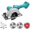 CISSIYOG Sega Circolare Mini Senza Spazzole per Batteria Makita 18V, Sega Circolare a Mano a Batteria Professionale con 3 Lame da Sega, Motore in Rame da 1800W, per Tagliare Piastrelle, Metallo e Legno
