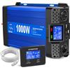 ETREPOW Inverter 1000W/2000W 12V 220V Onda Sinusoidale Pura Trasformatore Con Telecomando, 2 Prese EU, 2 Porte USB,Type-C, Adatto per Elettrodomestici, Camper e Campeggio