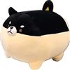 OUKEYI Peluche a forma di Shiba Inu, peluche a tema anime Corgi Kawaii, regalo per ragazze e ragazzi (40,6 cm, nero)