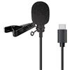 ayex Microfono lavalier con USB-C, ad esempio per smartphone, tablet, PC, perfetto per interviste, vlogging, live streaming, LV-1