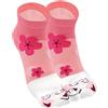 ZFSOCK Tabi Giapponesi Calzini con Alluce Separato, Donna Cotone Calze Flip Flop Infradito Geta, Calze con 2 Dita Calzini alla caviglia con motivo Sakura taglia 35-41(4 Paia-Sakura-a)