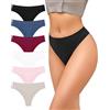 READY TO LOVE Perizoma Vita Alta Donna String Tanga Donna Slip Donna Senza Cuciture Morbido E Confortevole Mutande Donna 6 pacchi S