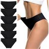 flintronic Slip Donna, Mutande Donna Cotone Vita Media, Mutandine Traspiranti, Intimo Elastico a Vita Medio-Bassa, Mutande Cotone Donna, Pacco da 6