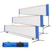LIFERUN Rete da Badminton, 4m / 5m Rete da Calcio Tennis Rete da Allenamento per Rete da pallavolo Portatile, Altezza Regolabile da 89 cm a 155 cm, Interni ed Esterni