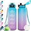 KollyKolla Borraccia Palestra - 1.5L, Borraccia Sportiva, a Prova di Perdite, senza BPA, Bottiglia Acqua con Indicatore del Tempo per Adulto, Scuola, Palestra, Lavoro, Bici, Escursionismo, Ciclismo