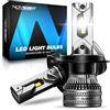 NOVSIGHT H4 LED Lampadine - 45000LM 200W H4 lampadine per fari con ventola, 900% di luminosità 6500K luce bianca lampadina LED, Plug and Play, IP68 impermeabile, confezione da 2