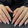LOPHE Unghie Finte Francese, 24 Pezzi Naturali Unghie Adesive con Bordo Bianco Disegno, Unghie Finte Copertura Completa Nude Naturali, per Donne e Ragazze per Nail Art(Rosa)