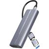 ORICO Case SSD M.2 NVMe 40Gbps USB4, Installazione senza attrezzi, Case SSD interno NVMe per Thunderbolt 4/3, USB 3.2/3.1/3.0/2.0, Fino a 3500MB/s, Raffreddamento in alluminio - ACOM2
