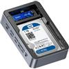 ORICO Docking station USB-C 12 in 1 con doppia enclosure SSD - Supporta dischi SATA M.2 NVMe/SATA e 2.5"/3.5" fino a 26TB, 10Gbps USB, 4K HDMI@60Hz D35M2-V1