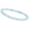 GD GOOD.designs Bracciale in acquamarina per donna con pietre naturali autentiche e perla in argento 925 - Bracciale di pietre preziose I Bracciale con perle di pietra naturale da 4 mm