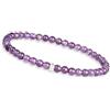 GD GOOD.designs Bracciale in ametista per donna con pietre naturali autentiche e perla in argento 925 - Bracciale di pietre preziose I Braccialetto con perle di pietra naturale da 4 mm