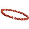 GD GOOD.designs Bracciale in diaspro rosso per donna con pietre naturali autentiche e perla in argento 925 - Bracciale di pietre preziose I Braccialetto con perle di pietra naturale da 4 mm