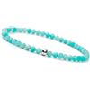 GD GOOD.designs Bracciale da donna in amazzonite con pietre naturali autentiche e perline in argento 925 I Bracciale in pietra naturale composto da perline sfaccettate da 4 mm - Incl. sacchetto regalo