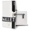 WLine Portafoglio Uomo Slim con Portamonete Rfid Compatto ed Elegante - Porta Carte di Credito Uomo e Donna Schermato in Pelle PU - Portatessere Uomo Tascabile (Bianco e Nero Saffiano con Zip)