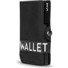 WLine Porta Carte di Credito Uomo e Donna Schermato in Pelle PU - Portafoglio Uomo Slim Rfid Compatto ed Elegante - Portatessere Uomo Tascabile (Nero Vintage senza Zip)