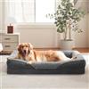 FURTIME Cuccia ortopedica per cani di taglia grande, in memory foam, XL, rimovibile e lavabile, antiscivolo, con bordo alto, 107 x 81 x 19 cm