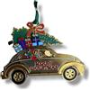 PALAIS ROYAL Addobbo Natalizio Pendaglio Auto di Natale Oro Metallo 9x6 cm