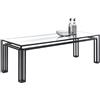 Mogg Tavolo da pranzo Hotline Nero Vetro trasparente - 240 x 90 x H 75 cm