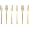 Sambonet Rock Set 6 Forchette Dolce Rock - Antique PVD Champagne