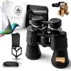 Birkental Binocolo 10 x 50 con regolazione diottrica - Puntatore HD, Prisma BAK4 & Obiettivo FMC - adatto per portatori di occhiali - ampio campo visivo e immagine chiara per adulti (nero)